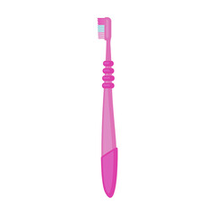 Toothbrush cartoon vector illustration of icon.Cartoon vector icon brush of tooth. Isolated illustration of toothbrush on white background.