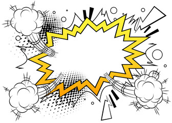 Cartoon design colored background. Comic book backdrop illustration. Vector comics wallpaper.