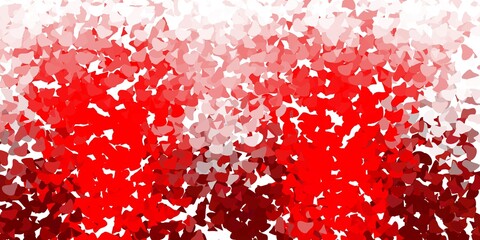 Light red vector template with abstract forms.