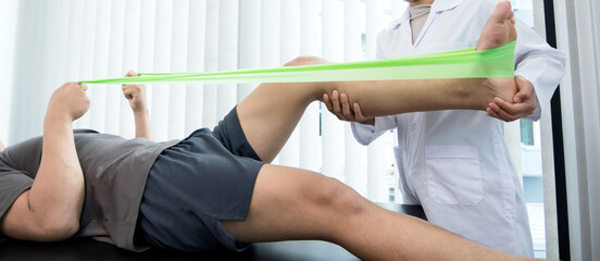 Male patients consulted physiotherapists with knee pain problems for examination and treatment....