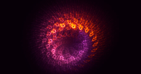 3D rendering abstract multicolor fractal light background