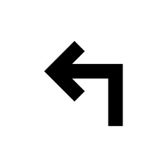 arrow pointing left, download button isolated on white, simple arrow for icon flat line, black arrow up direction, arrow sign of next or download upload concept