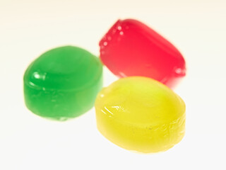 Sweet multicolored lollipops.