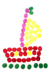 Sweet multicolored lollipops.