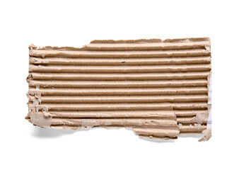 Piece of cardboard on white background