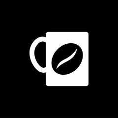 Coffee bean icon. Hot roast pink strawberry coffee bean