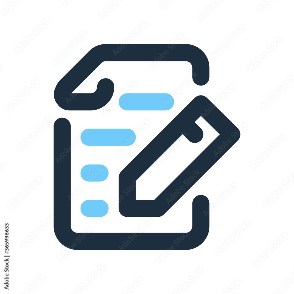 Aufkleber writing line icon. edit line icon. note vector illustation.
