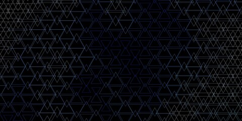 Dark BLUE vector background with triangles. Decorative design in abstract style with triangles. Template for landing pages.