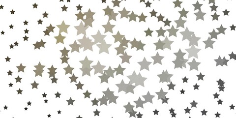 Light Gray vector texture with beautiful stars. Decorative illustration with stars on abstract template. Best design for your ad, poster, banner.