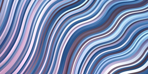 Light Pink, Blue vector background with curves. Bright sample with colorful bent lines, shapes. Pattern for websites, landing pages.