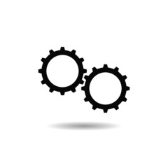 Gear Icon with shadow