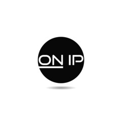 ON IP vector icon with shadow