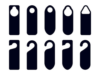 Hotel room door hanger. Do not disturb label