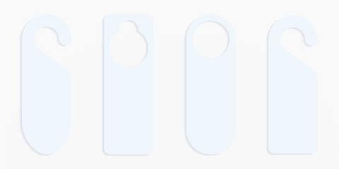 Door hangers for the doorknob to mark need of service or rest in hotels, resorts, motels