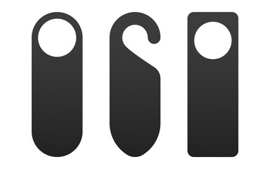 Door hangers for the doorknob to mark need of service or rest in hotels, resorts, motels