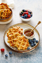 Freshly baked waffles