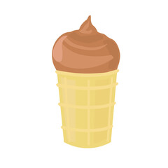 vector illustrations with ice cream. Cartoon style. Can be used for icons or stickers. summer dessert.
