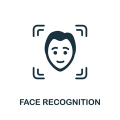 Face Recognition icon. Simple element from internet security collection. Creative Face Recognition icon for web design, templates, infographics and more