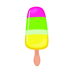 vector illustrations with ice cream. Cartoon style. Can be used for icons or stickers. summer dessert.