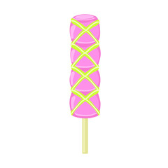 vector illustrations with ice cream. Cartoon style. Can be used for icons or stickers. summer dessert.
