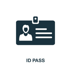 Id Pass icon. Simple element from internet security collection. Creative Id Pass icon for web design, templates, infographics and more