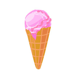 vector illustrations with ice cream. Cartoon style. Can be used for icons or stickers. summer dessert.