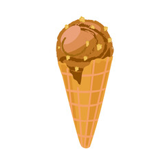 vector illustrations with ice cream. Cartoon style. Can be used for icons or stickers. summer dessert.