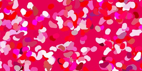 Light pink vector pattern with abstract shapes.