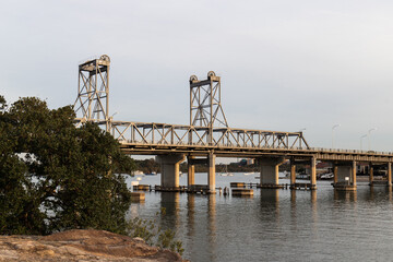 Day time view of Ryde Bridge, Sydney, Australia.