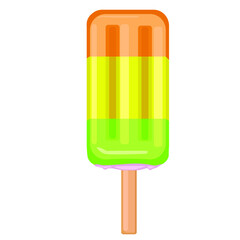 vector illustrations with ice cream. Cartoon style. Can be used for icons or stickers. summer dessert.