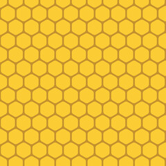 seamless yellow and brown honeycomb pattern.