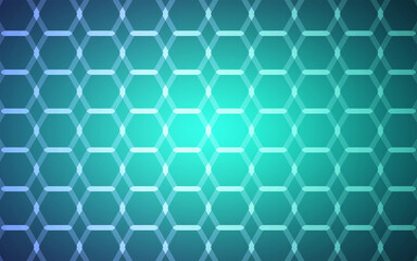 Fototapeta na wymiar luxury abstract premium green vector background banner with blue line.Overlap layers with paper effect.Realistic light effect on textured hexagon background.vector illustration.