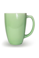 green cup isolated on white