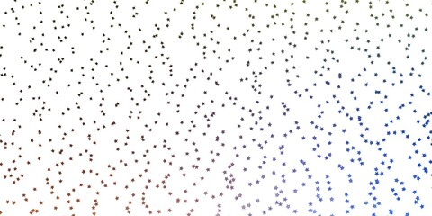 Dark Blue, Yellow vector background with small and big stars. Shining colorful illustration with small and big stars. Design for your business promotion.