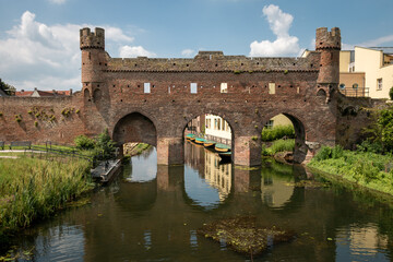 The Berkelpoort is an old water gate and part of the old city wall in the Hanseatic city of Zutphen in the Netherlands, province of Gelderland