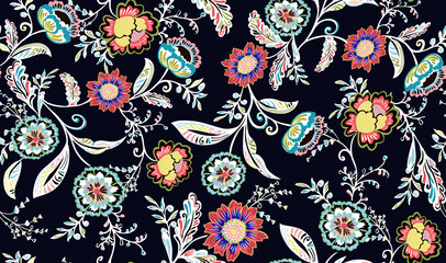 ornamenatl paisley seamless pattern, texture effect. Indian ornament.