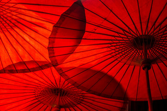 Red Umbrella Background