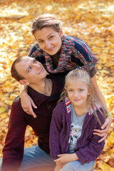 Fototapeta premium family portrait in autumn