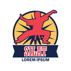 silat martial logo with text space for your slogan tag line, vector illustration