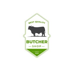 Vintage Cattle / Beef Label Emblem logo design inspiration. Vector illustrations.