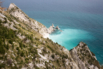 The Pirolo and Due Sorelle (two sisters) Promontories in Conero park