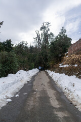 Fototapeta na wymiar winter season in Chopta , uttrakhand 