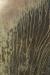 Metal surfaces that have water stains and rusting the metal surfaces and rusted backgrounds of grunge..