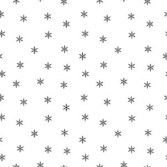 Magic holiday texture for Merry Christmas. Snowflakes seamless pattern. Vector isolated winter festive background for wrapping paper.