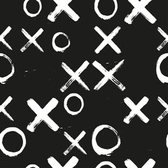 Seamless vector brush XO pattern.