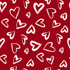 Seamless vector pattern with hearts.