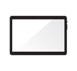 Realistic tablet pc computer with blank screen Isolated  on transparent background. Can Use for Template, Project, Presentation or Banner. Electronic Gadgets, Device Set Mock Up.