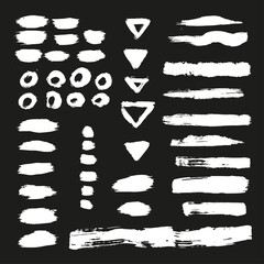 Hand painted vector brush stroke banners.