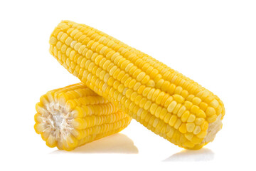 Sweet corn isolated on white background