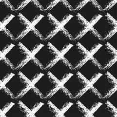 Seamless vector scandi chalk pattern.